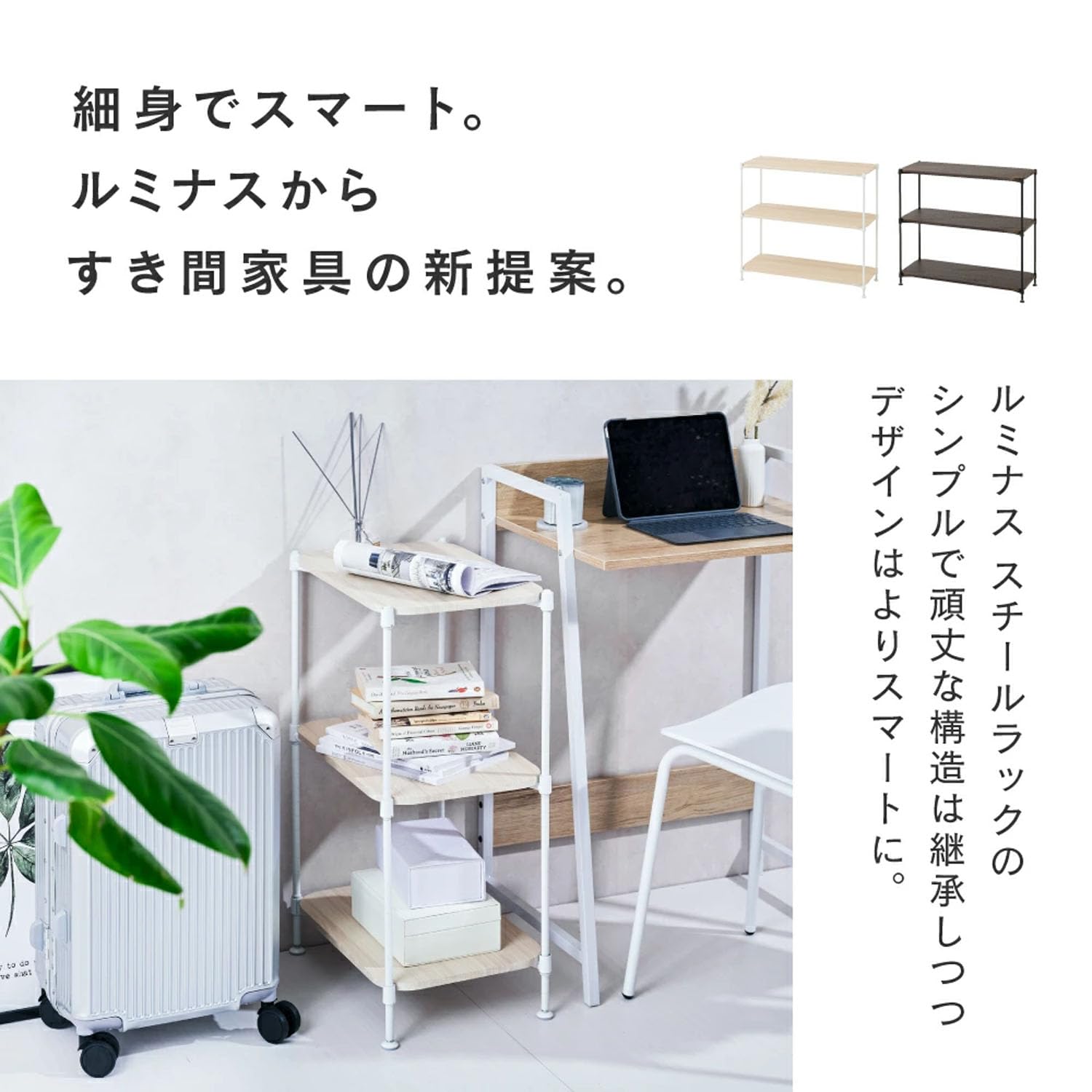 Amazon.co.jp: 暮らし整う「美見え」収納。ルミナス12.7mmスチール